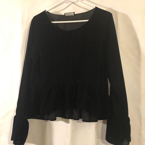 Black Velvet Witchy Top - Picture 2 of 5